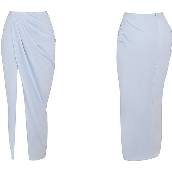 House of CB 'Vesper' Soft Blue Maxi Skirt NWOT - Picture 7 of 10